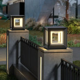 Fyrkantig Modern LED Utomhus Pelarlampor